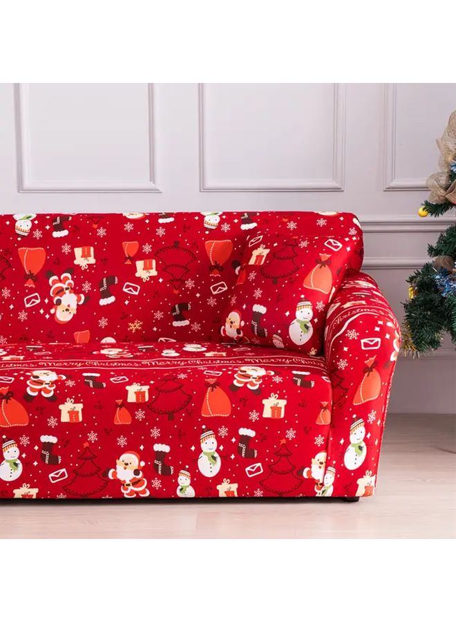 Christmas Print Elastic Sofa Cover M Size 130 180cm Pet Friendly All Season Protector - Image 2